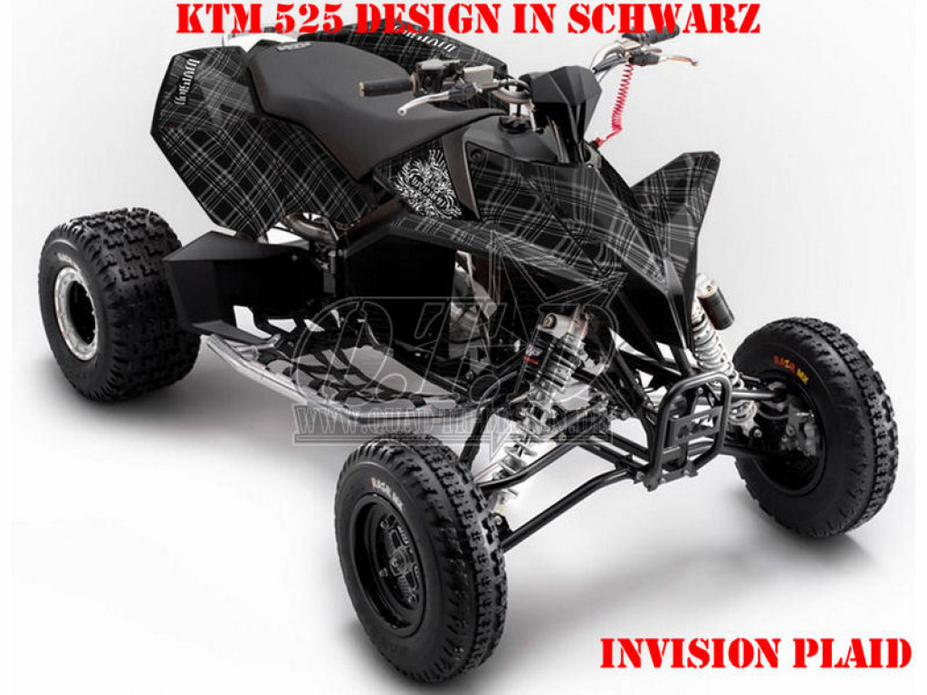 Invision Plaid Black for KTM Quad SX/XC 450/505/525
